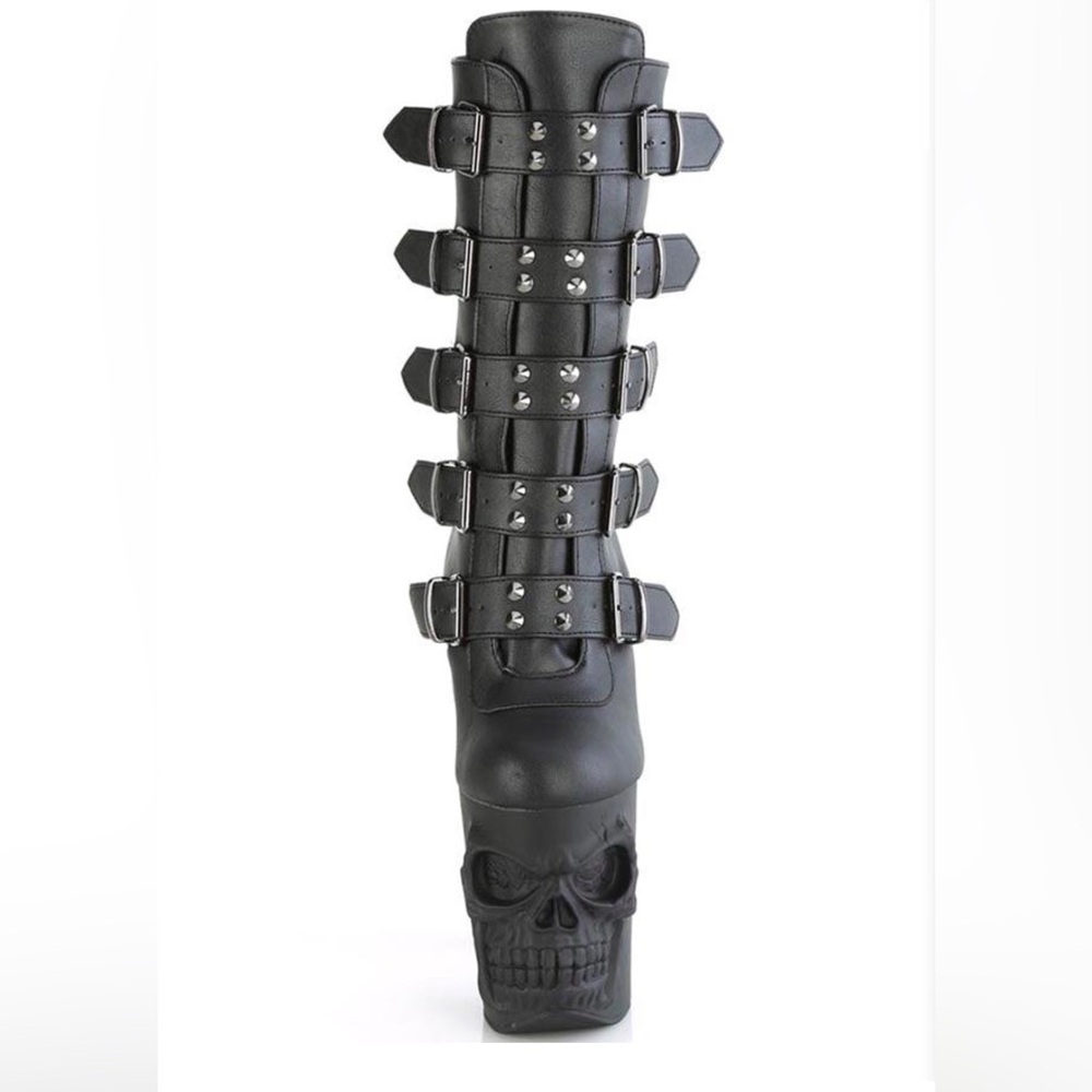 PLEASER RAPTURE LEATHER BLACK MATTE SIZE 6 - Picture 2 of 9